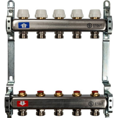Коллектор STOUT без расходомеров 5 выходов