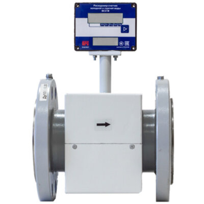 Расходомер-счетчик для горячей и холодной воды Водомер ВСЭ М-100 И фланцевый с индикацией