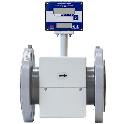Расходомер-счетчик для горячей и холодной воды Водомер ВСЭ М-100 И фланцевый с индикацией