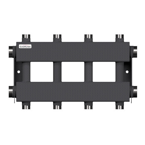 Коллектор распределительный GIDRUSS MK-150-4DUx25 5-ти контурный НР 1 1/2"x1" Ду 40 Ру 6 модульный 1