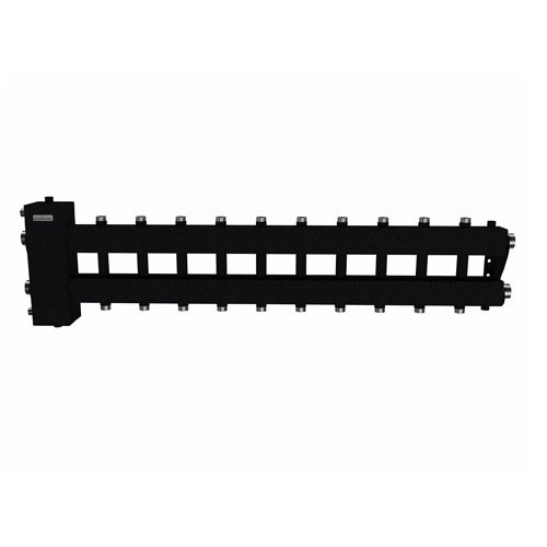 Коллектор распределительный GIDRUSS BM-150-11DU 11-ти контурный НР 1 1/2"x1" Ду 40 Ру 6 балансировочный