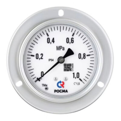 Манометр РОСМА ТМж-520ТЭКТ (0...16 MПa) Дкорп=100мм кл. 1,5 M20х1,5 железнодорожный c LED-подсветкой, эксцентрический УТ-00043484
