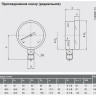 Манометр газовый 612.20.100 радиальный Дк100мм 0-60 мбар кл.1,6 G1/2" Wika 40199592 2