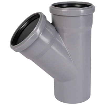 Тройник канализационный PP-H Ostendorf HT HTEA DN 110/75х45° цвет серый