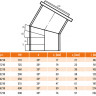 Отвод НПВХ Ostendorf KG KGB DN 160 PN 0,5 30 градусов 2