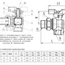 Кран шаровой латунный угловой Aquasfera EURO 1011 DN 15 PN 40 резьба - 1/2'', покрытие - никель, полнопроходной резьбовой ВР-НР с американкой, ручка-бабочка красная 1011-01 4