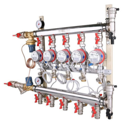 Узел этажный VALTEC VT.GPA.06S04.L3 1" DN 25 с автоматическим регулятором перепада давлений