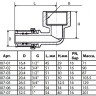 Угольник латунный Aquasfera 8007 DN 16.4х20 PN 16 резьба - 3/4'', покрытие - никель, резьбовой ВР/пресс, 8007-02 4