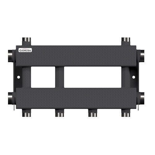 Коллектор распределительный GIDRUSS MK-150-2x25 3-х контурный НР 1 1/2"x1" Ду 40 Ру 6 модульный 1