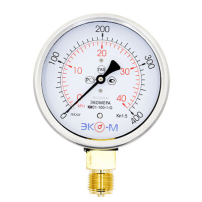 Манометр (тягомер) ЭКОМЕРА КМ Ду 100 мм Ру 0-40 кПа