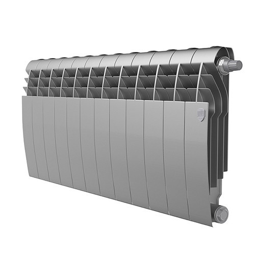 Радиатор биметаллический Royal Thermo BiLiner 350 V (12 секций) Silver Satin