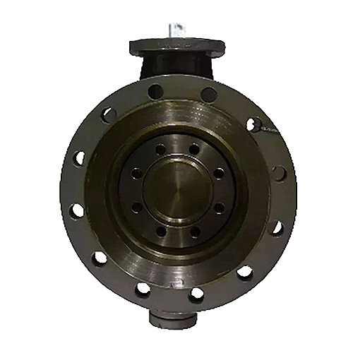 Затвор Kvant Ду 250 Ру 25 дисковый поворотный фланцевый с тройным эксцентриситетом корпус-углеродистая сталь диск-углеродистая сталь металл с голым штоком