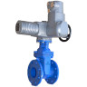 Задвижка GROSS DN 500 PN 16 фланцевая с обрезиненным клином с электроприводом AUMA короткая 1