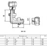 Угольник 90 градусов VALTEC VTm.351 DN 32 PN 10 латунный никелированный 2