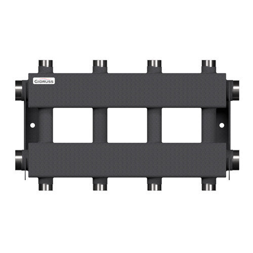 Коллектор распределительный GIDRUSS MK-150-4DUx25 5-ти контурный НР 1 1/2"x1" Ду 40 Ру 6 модульный