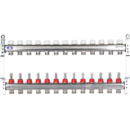 Коллектор STOUT с расходомерами 13 выходов