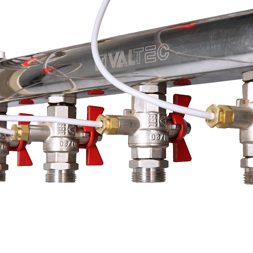 Узел этажный VALTEC VT.GPA.06S04.R3 1" DN 25 с автоматическим регулятором перепада давлений