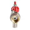 Кран шаровой VALTEC 3/4" Ду20 Ру25 для подключения датчика температуры VT.247.N.05 3