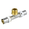 Тройник латунный Aquasfera 8012 DN 25x32.5 PN 16 резьба - 1'', покрытие - никель, резьбовой НР/пресс, 8012-06 3