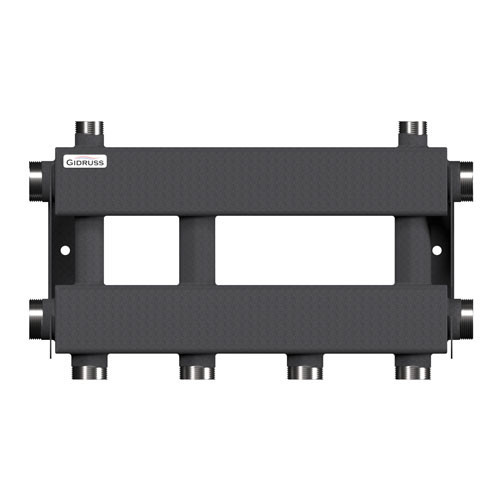Коллектор распределительный GIDRUSS MK-150-2x32 3-х контурный НР 1 1/2"x1 1/4" Ду 40 Ру 6 модульный 1