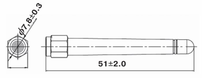 Антенна улучшения сигнала VALTEC VT.WLR.A1.1 штыревая прямая