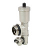 Элемент концевой для коллектора латунный Aquasfera 9509 DN 25 PN 10 резьба - 1'', с автоматическим воздухоотводчиком и дренажным клапаном, резьбовой НР, 9509-01 1