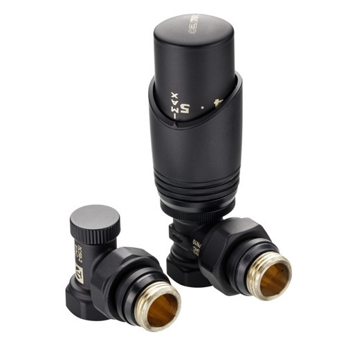 Комплект терморегулирующего оборудования Valtec VT.045 1/2" DN 15 PN 10 для радиатора угловой, черный 1