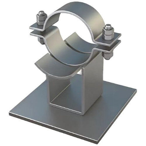 Опора Дн 219 25 ОСТ 24.125.151-01 неподвижная двуххомутовая с ребром жесткости