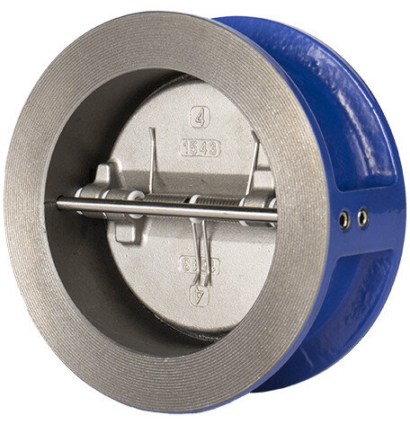 Клапан двухстворчатый Genebre 2401 Ду125 Ру16 обратный межфланцевый чугунный