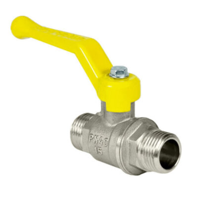 Кран шаровый VALFEX STANDART VF.270 НР 1/2" Ду 15 Ру 40 газовый никелированный латунный