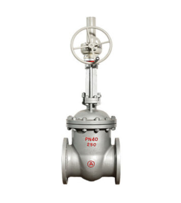 Задвижка 30лс515нж Ду80 Ру 40 стальная с редуктором