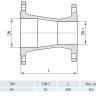 Переход фланцевый HAWLE 8550 DN 65-50 PN 16 3