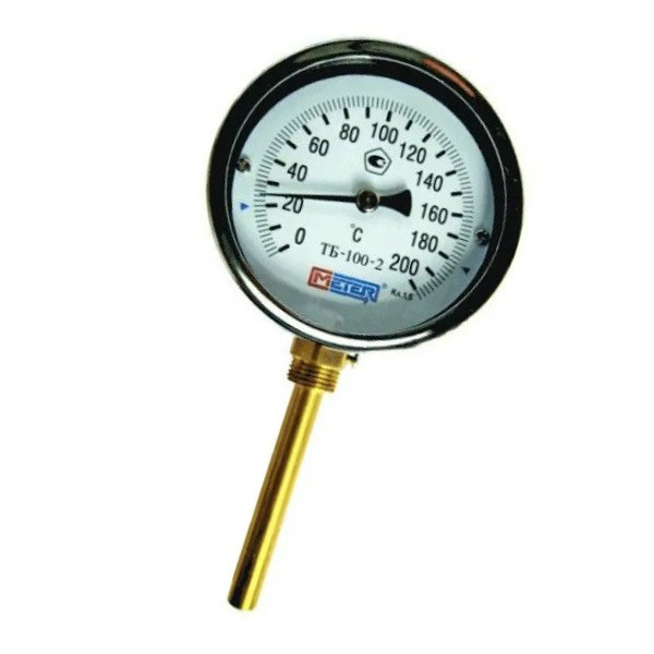 Термометр биметаллический радиальный Дк100 L40мм G1/2" 160С ТБ-100-2 Метер