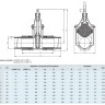 Задвижка HAWLE 4051E2 DN 65/75 PN 10 с ПЭ патрубками клиновая чугунная с обрезиненным клином 4