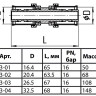 Муфта соединительная латунная Aquasfera 8003 DN 26.5 PN 16, покрытие - никель, пресс, 8003-03 4