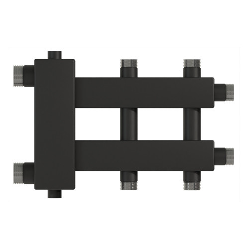 Коллектор распределительный Warme WKD.R.85.K.1+1+1 3-х контурный НР 1 1/2"x1" Ду 40 Ру 6 без теплоизоляции