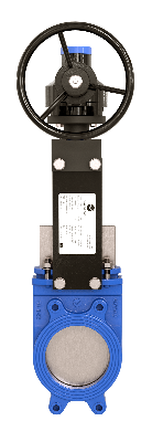 Задвижка шиберная VALSTOK VA-013-01-R(N)-NBR Ду 600 Ру 4 чугунная межфланцевая односторонняя c редуктором с невыдвижным штоком 3