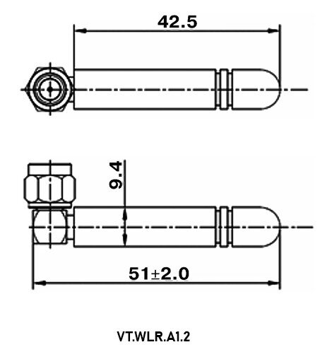 Антенна улучшения сигнала VALTEC VT.WLR.A1.2 штыревая угловая