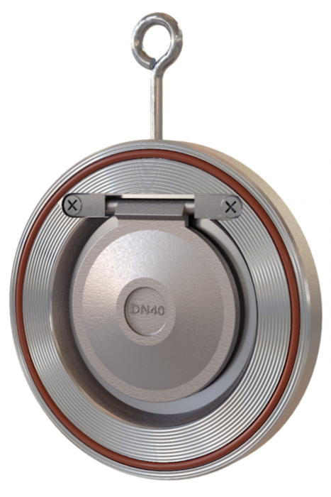 Клапан обратный одностворчатый РАШВОРК 4406 Ду250 Ру16 нержавеющий межфланцевый