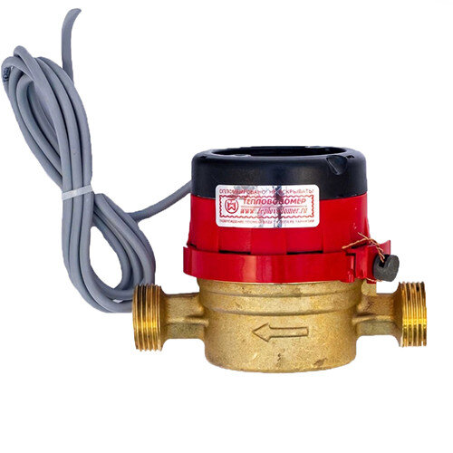 Счетчик для горячей воды Тепловодомер ВСГд-15-02 (110 мм) крыльчатый одноструйный резьбовой с импульсным выходом