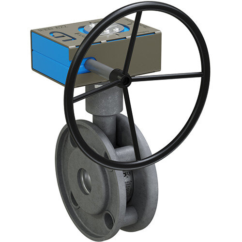 Кран шаровой LD Стриж 032.016.Н/П.03.Zn Ду 32 Ру 16 стальной неполнопроходный с редуктором