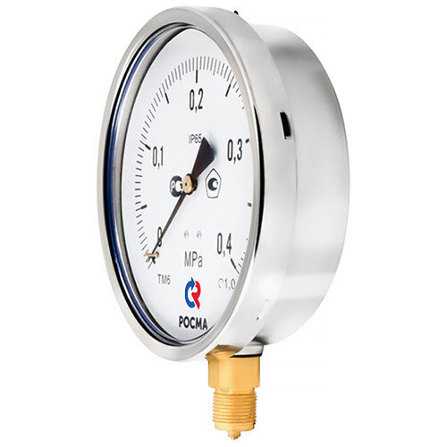 Мановакуумметр РОСМА ТМВ-620Р.00 (-0,1...2,4 МПа) Дкорп=150мм кл. 1,0 G1/2" виброустойчивый (готовый к гидрозаполнению) радиальный 00000040139