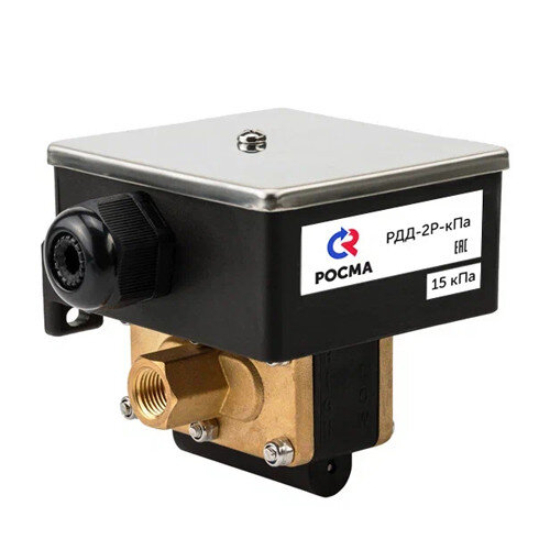 Реле давления дифференциальное на низкие перепады РОСМА РДД-2Р Дкорп=93 мм 5-15 кПа G1/4" 00000036116
