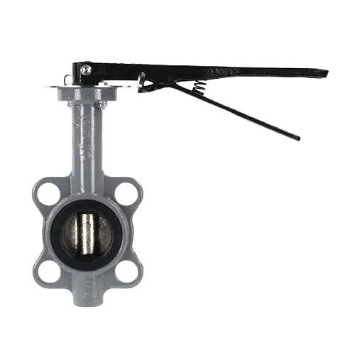 Затвор Kvant Ду 300 Ру 16 дисковый поворотный межфланцевый корпус-углеродистая сталь диск-углеродистая сталь NBR с рукояткой