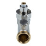 Клапан запорно-регулирующий Valtec VT.062.NE 1/2" x 3/4" (евроконус) DN 15 PN 16 с выходом под датчик температуры 3