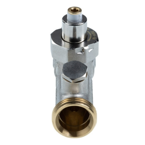 Клапан запорно-регулирующий Valtec VT.062.NE 1/2" x 3/4" (евроконус) DN 15 PN 16 с выходом под датчик температуры 3