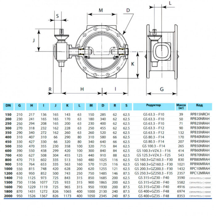 Затвор PAM Saint-Gobain EUROSTOP JPA DN 450 PN 16 поворотный фланцевый с двойным эксцентриком под электропривод подземный