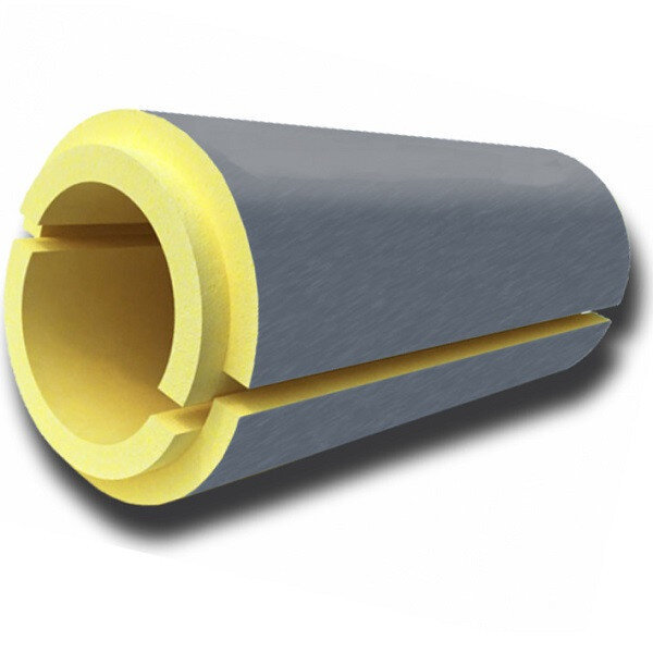 Скорлупа ППУ 630/40 из пенополиуретана с покрытием из оцинкованной стали  (1 метр)