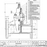 Задвижка JAFAR 2111 DN 600 PN16 фланцевая клиновая чугунная с обрезиненным клином 2