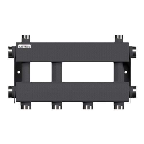 Коллектор распределительный GIDRUSS MK-150-2x32 3-х контурный НР 1 1/2"x1 1/4" Ду 40 Ру 6 модульный